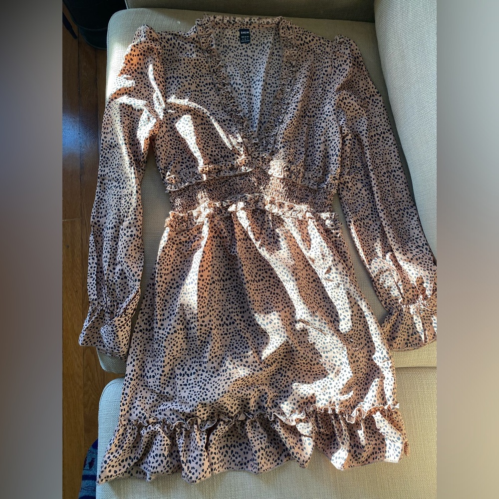 Shein - Brown Dress with trim - size 4(S) - NWT